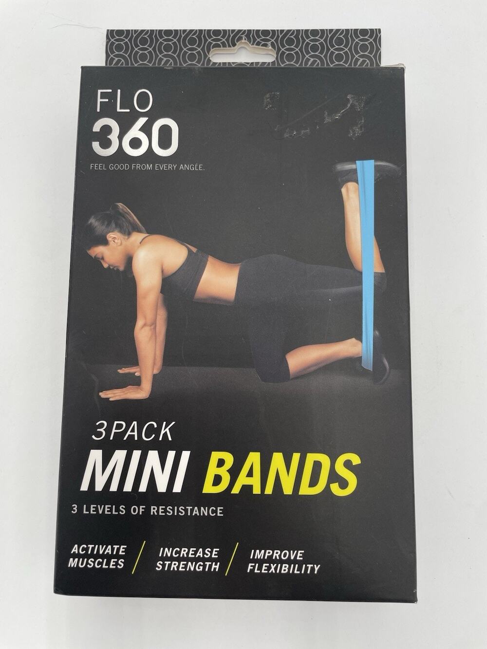 FLO 360 Mini Bands Resistance Band Set 3-Pack, Multicolor, 3 Resistance Levels